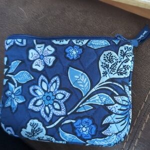 Vera Bradley Blue Floral Cosmetic Bag